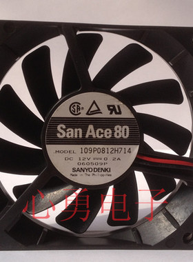 原装Sanyo/三洋散热风扇109P0812H714 8015 DC12V 0.2A 8015
