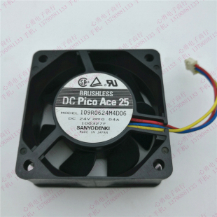 三洋 0.04A 109R0624M4D06 6025 3线变频散热风扇 24V 日本Sanyo