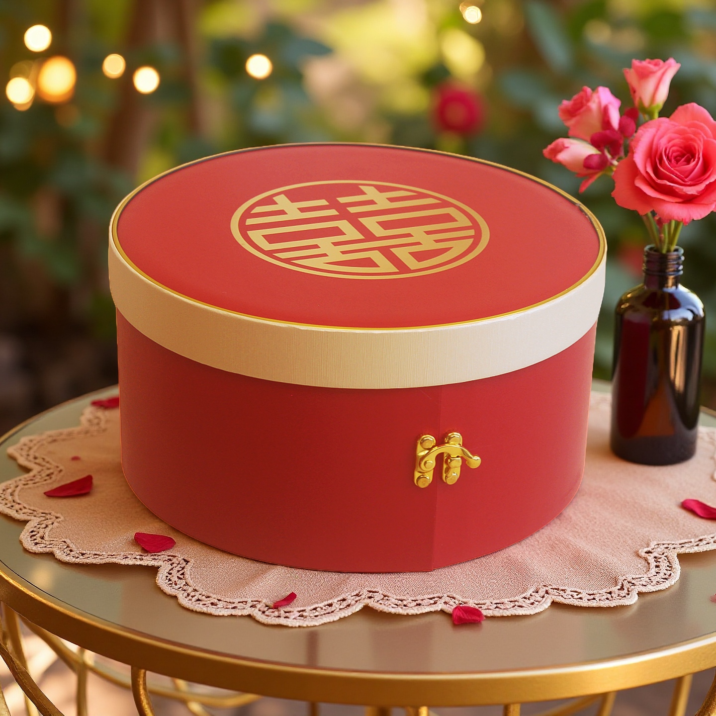 大红中国风喜糖喜饼礼盒成品提亲大号套装回礼结婚婚庆喜庆伴手礼