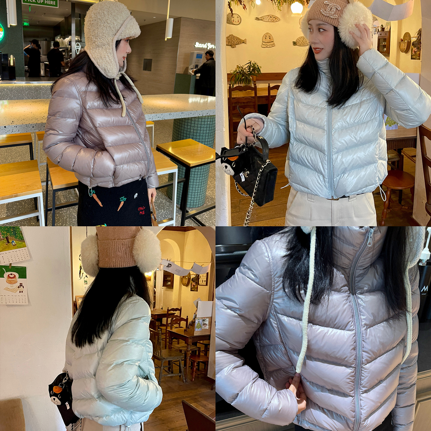 heidy海蒂排骨羽绒服90白鹅绒