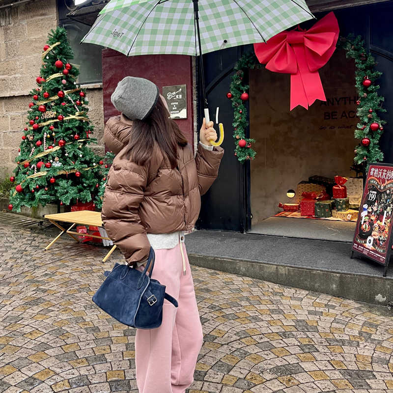 heidy海蒂 女团风加绒休闲运动裤双色入宽松街头感保暖休闲裤棉裤