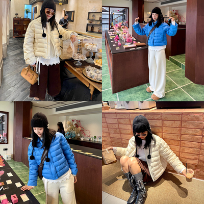 heidy海蒂90白鹅绒双色羽绒服