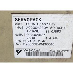 二手安川驱动器 首单优惠 SGDA 05ASY195 专业销售维修一体 现货