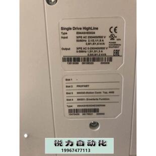 全新Lenze伦茨9400系列伺服驱动器 E94ASHE0024 正品 现货 控制器