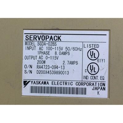 首单优惠-SGDA-02BS 安川伺服驱动器