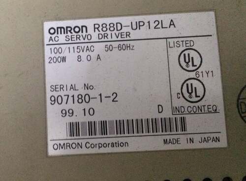 190-R88D-UP12LA 欧姆龙驱动器 200W 现货 专业销售维修一体化