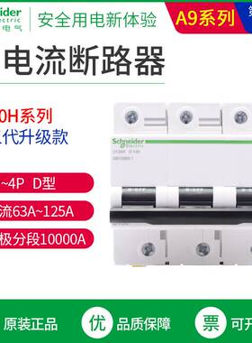 169施耐德大电流断路器 C120H空气开关D型磁脱扣1P2P3P4P 63A80A1