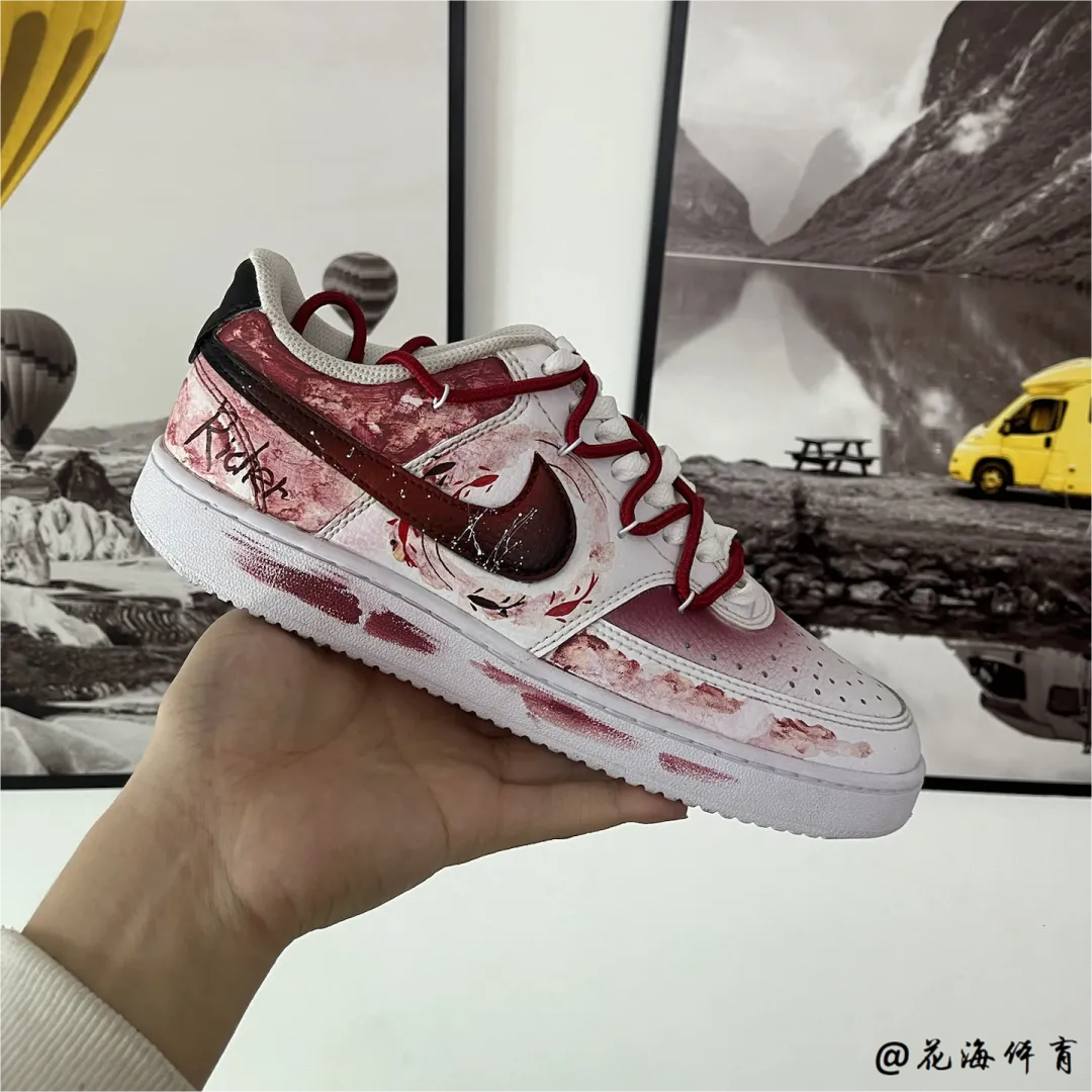 球鞋定制 Nike Court Vision 龙年限定水墨黑白国风低帮男女板鞋 运动鞋new 板鞋 原图主图