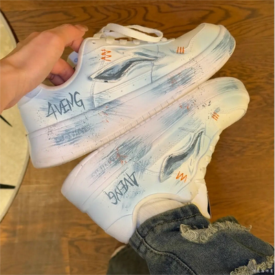 LiNing球鞋定制男女浮舟低帮板鞋