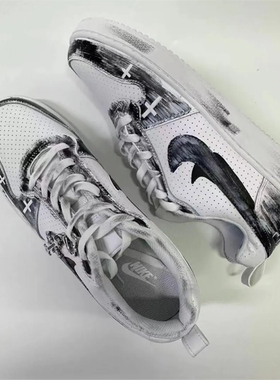 球鞋定制 Nike Court Borough Low 暗夜圣痕哥特复古低帮男女板鞋