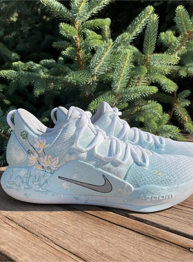 球鞋定制 Nike Hyperdunk X 晚塘夏日清新淡雅青绿低帮男女篮球鞋