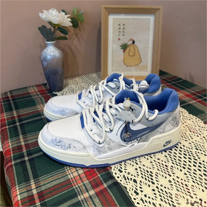 球鞋定制 Nike Full Force 龙年国风泼墨手绘涂鸦diy低帮男女板鞋
