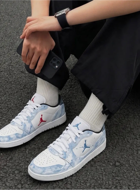 Jordan COURT CONNECT 海洋之息波浪晕染做旧低帮男女复古篮球鞋
