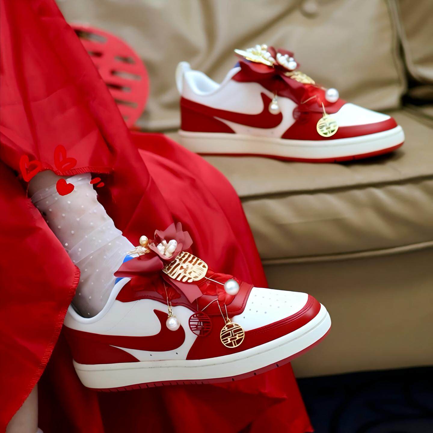 Nike秀禾婚鞋吉祥喜庆低帮板鞋