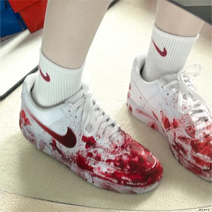 球鞋定制 Nike Court Vision 案发现场泼墨哥特低帮晕染男女板鞋