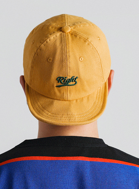 DABOE复古日系女可折软帽檐棒球帽工装短檐字母男美式鸭舌帽冷帽