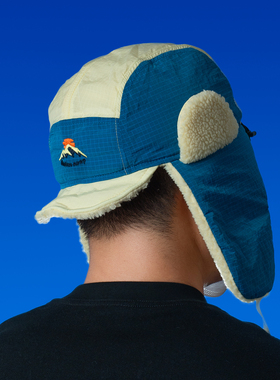 DABOE美式复古户外拼色毛绒雷锋帽男女秋冬保暖护耳防风滑雪帽