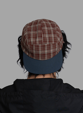 DABOE格纹速干平檐棒球帽男女工装休闲英伦嘻哈撞色遮阳鸭舌帽