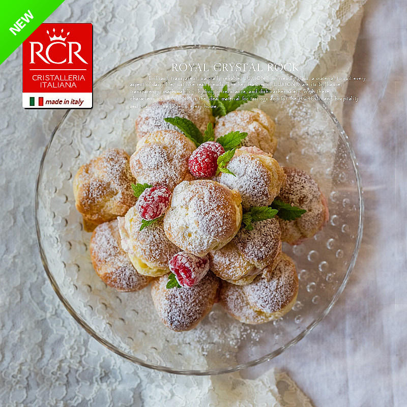 意大利RCR原装进口欧式水晶玻璃西餐碗盘子餐具水果盆透明大果盘