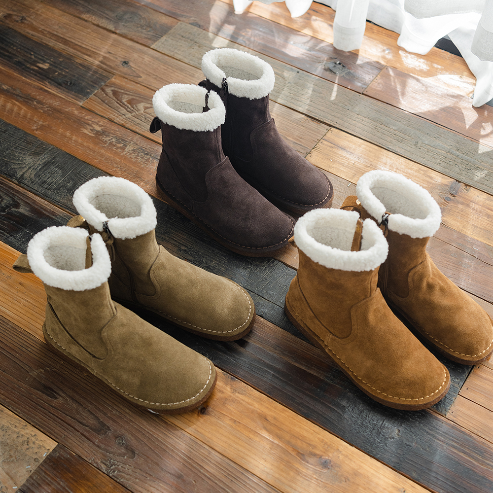 古苔暖宝宝雪地靴加厚加绒棉鞋