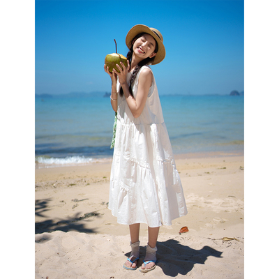 夏日小白裙古苔100棉小个子裙子