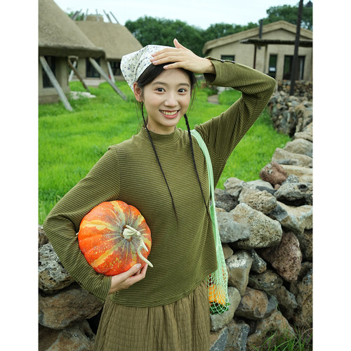 森林感打底衫古苔肤感有拥抱感女