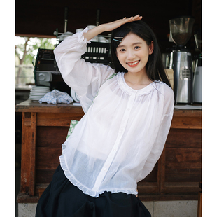 白色百搭开衫 古苔 女 防晒也是美 实穿漂亮主义 夏季 苎麻防晒衣
