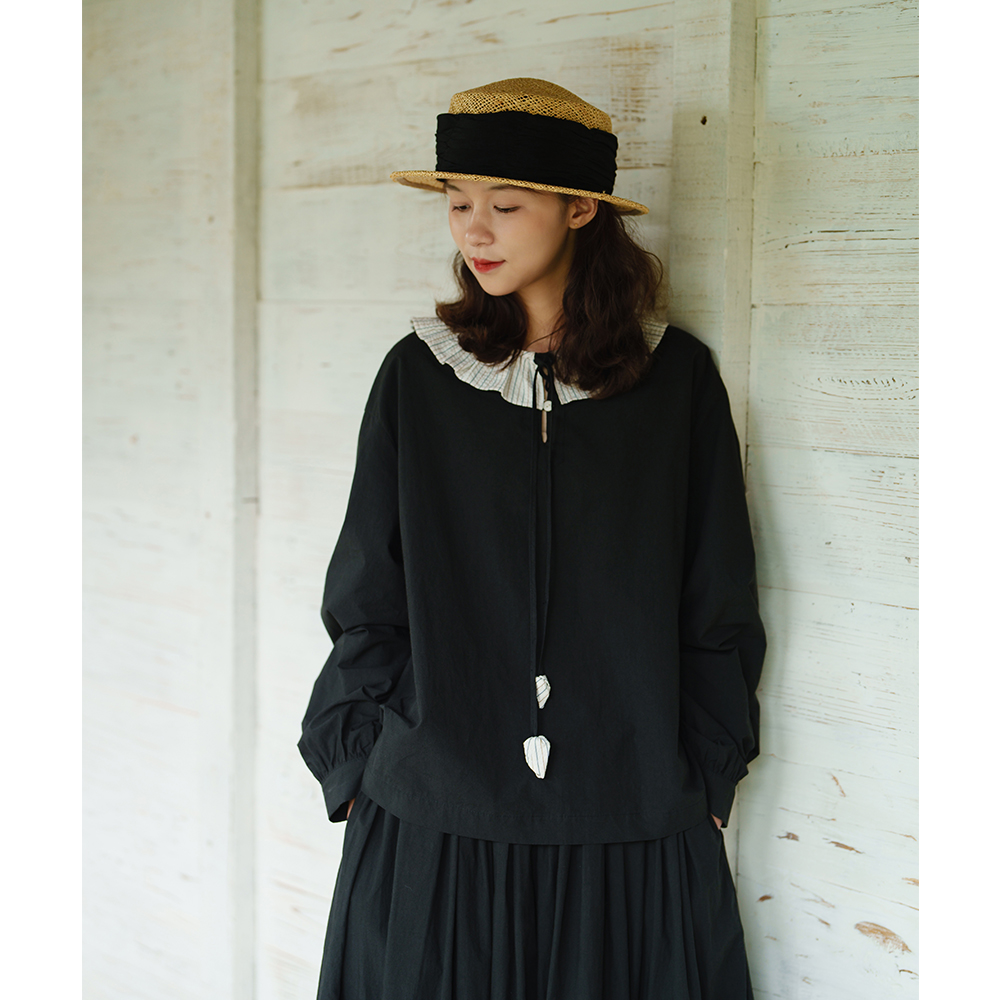 古苔美丽衬衫加1秋冬日系叠穿女