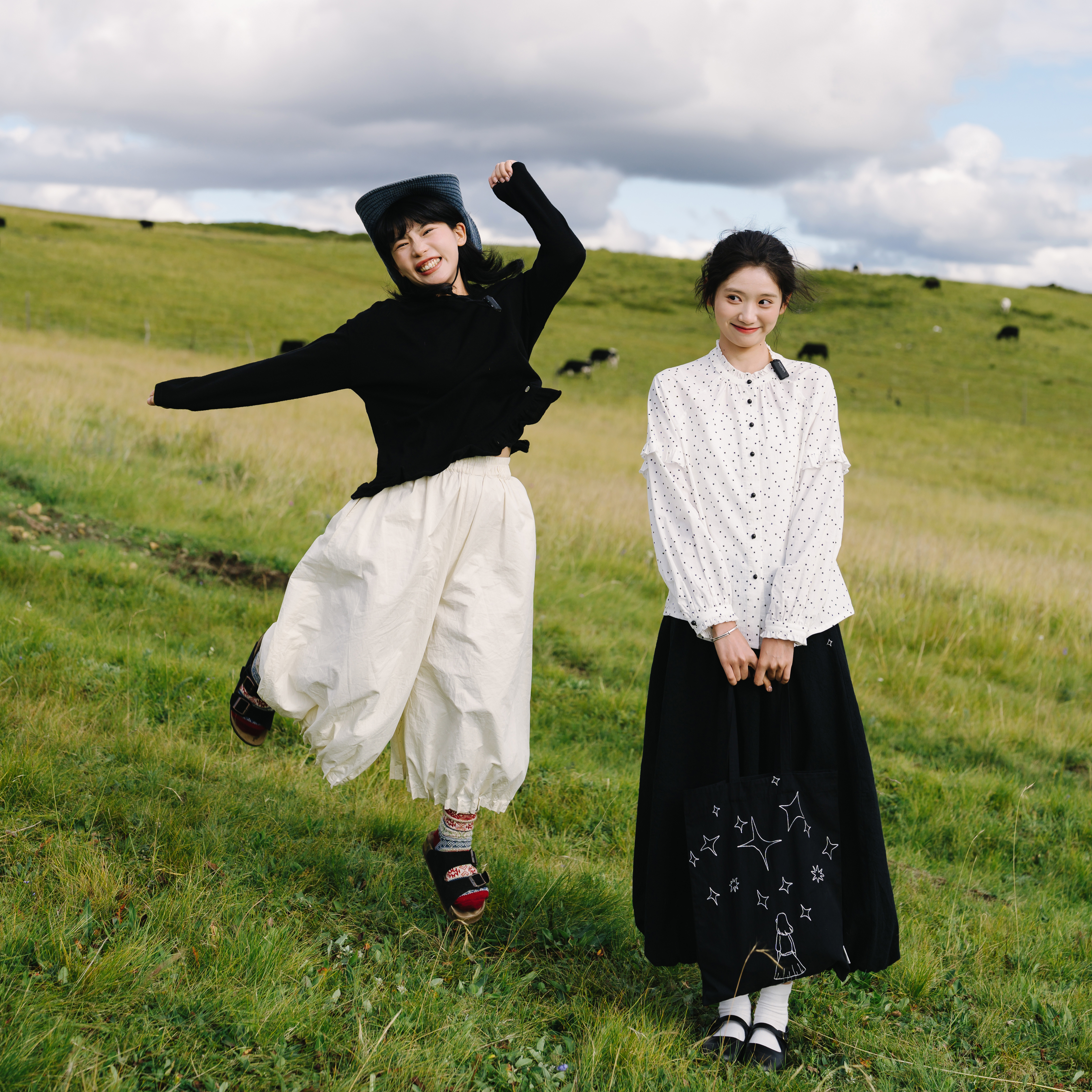 古苔星星系列花边木耳边秋冬衬衫