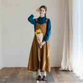 古苔 文艺古早风 裙子 初秋穿搭背心连衣裙 有点挑人