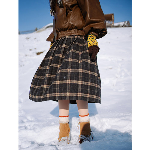 日杂感百褶格子裙古苔亲测ju百搭