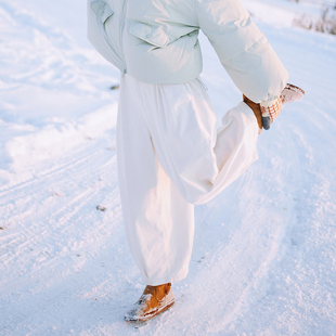 子 日系文艺显瘦休闲通勤9分裤 古苔「藏肉裤 子」灯芯绒灯笼气球裤