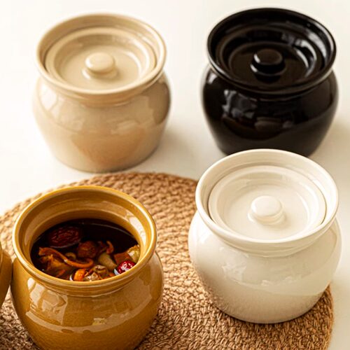 陶瓷炖盅隔水炖盅带盖家用蒸蛋碗炖燕窝盅鸡蛋羹专用小炖瓦罐煲汤