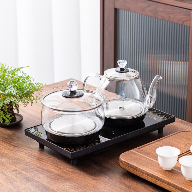 福万千全自动上水电器烧水壶泡茶桌专用嵌入式简约抽水茶台一体机