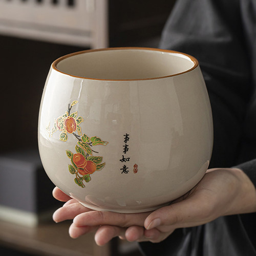 茶洗缸大号特大水盂功夫笔洗茶具盆配件陶瓷器家用品中式茶渣缸