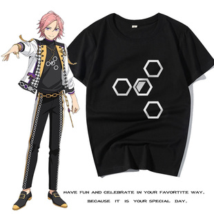 偶像梦幻祭2椎名丹希cos衣服队长天城燐音樱河琥珀短袖t恤夏上衣