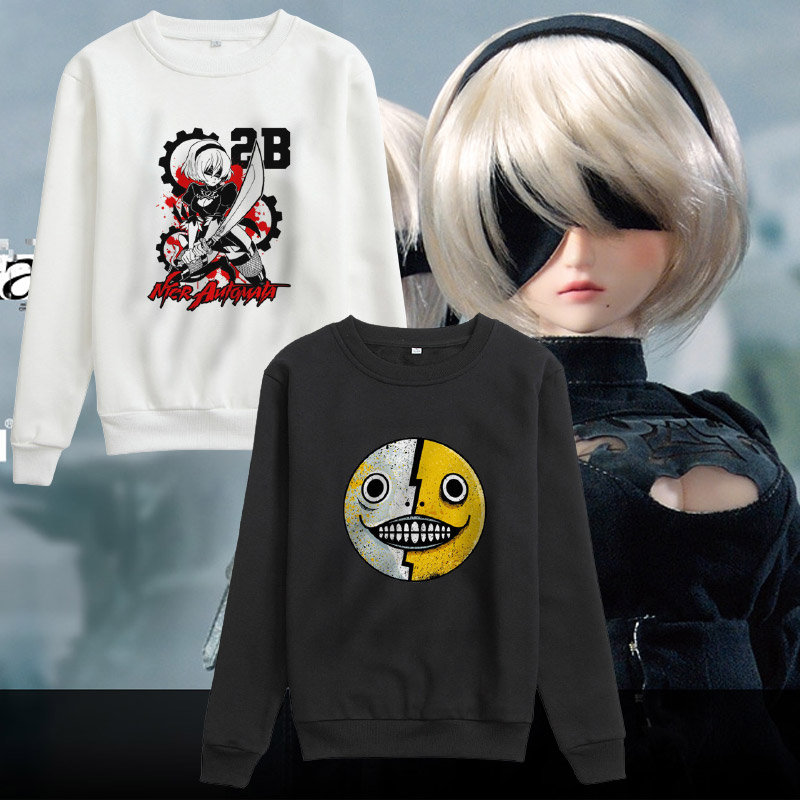 潮动漫周边美式简约圆领套头卫衣