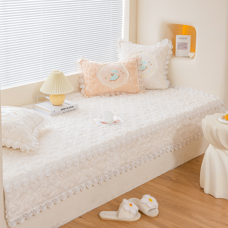 飘窗垫窗台垫阳台坐垫毛绒防滑榻榻米垫子H定做结婚喜庆红色2023