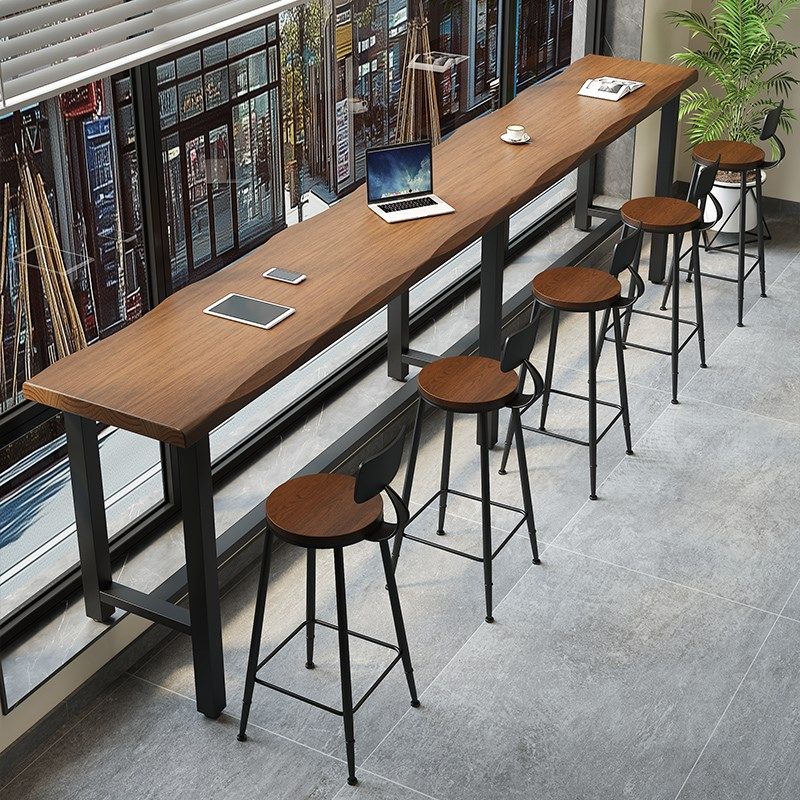吧台桌阳台窄桌子家用高脚桌靠墙隔断奶茶店O酒吧简约长条桌椅组,住宅家具,吧台,淘宝优惠券,粉丝福利购,淘宝优惠卷