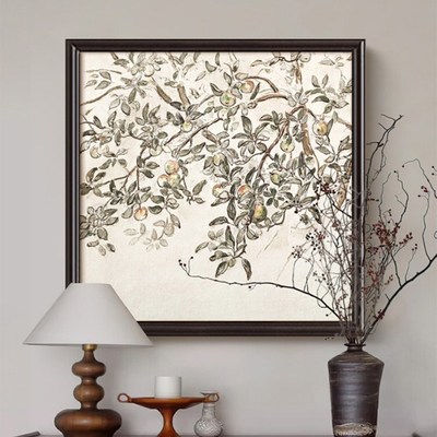 法式中古风挂画高级感美式复古客厅玄关柜入户装S饰画小众艺术壁