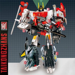 孩之星IDW大无畏大n力神变形玩具金刚 六合体挖地虎汽车机器人组