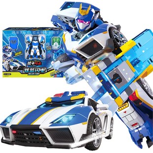 炫卡斗士炫蓝闪电变形机器人金刚C机甲玩具儿童男孩绚烂玄旋卡战
