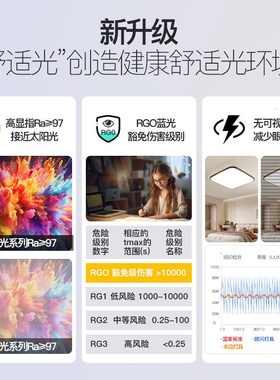 护眼客厅灯cled吸顶灯具现代简约大气主卧室房间灯全屋套餐组合18