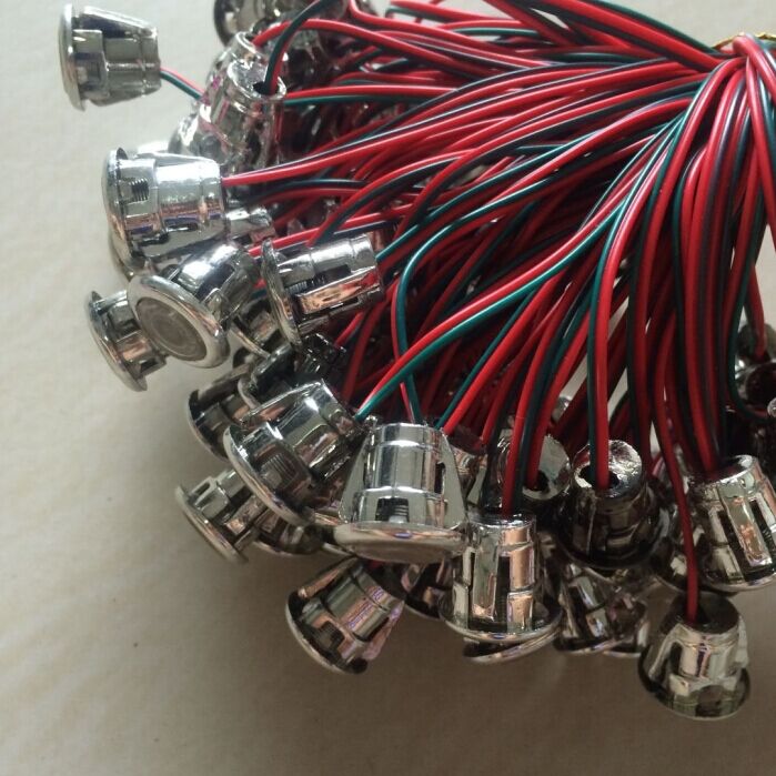 隐形侧式门铃线 防盗门门铃按钮带灯按钮线 5元3条老门铃盖子声盖