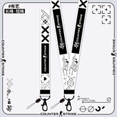 潮款 多功能卡套钥匙u盘防丢短绳 csgo印花集手机挂绳挂脖绳男个性