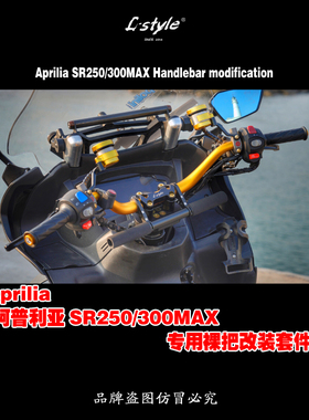 阿普利亚SRMAX250 300改装裸把套件 L style原创设计