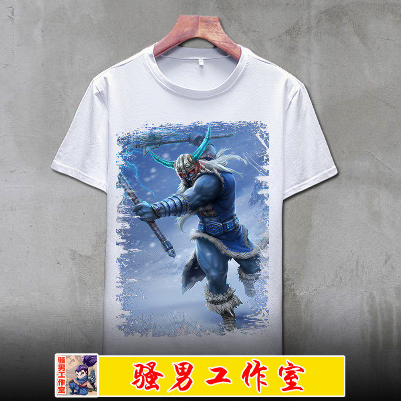 徐老師老徐雜貨鋪男裝衣服英雄聯盟奧拉夫印花短袖t恤男lol卡通在類目 男裝, T恤中 - 來自Buy2taobao.com提供專業的淘寶代購服務