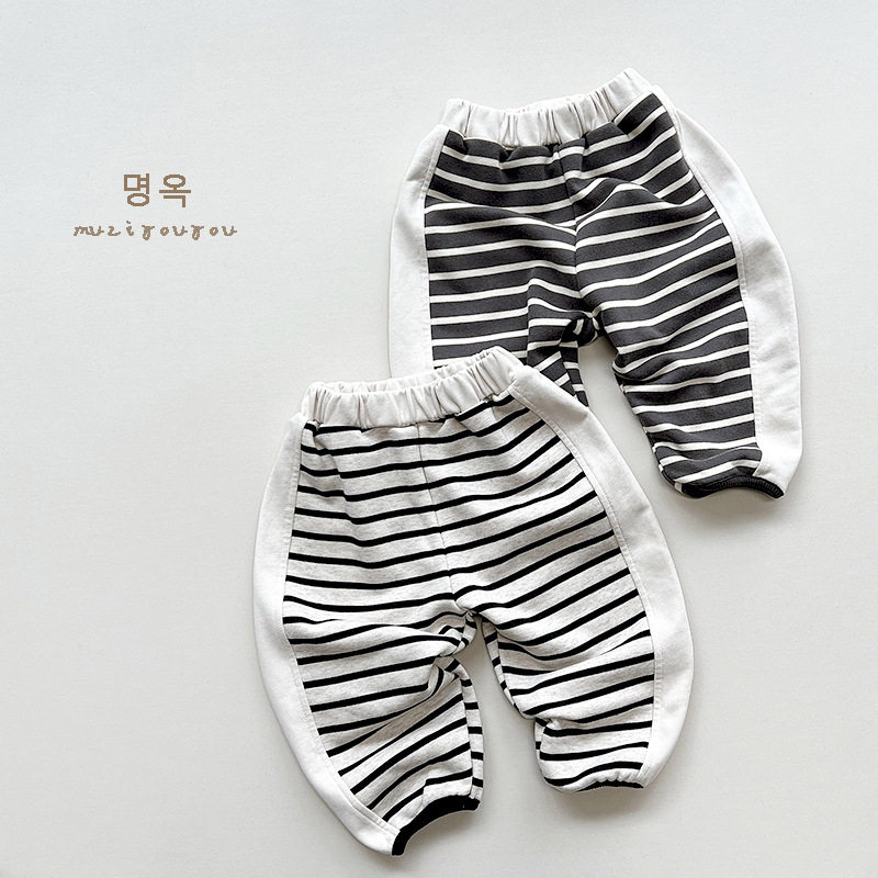 2026条纹拼接裤春秋天新款男女童拼接休闲裤子儿童韩版宽松外穿潮,童装/婴儿装/亲子装,裤子,淘宝优惠券,粉丝福利购,淘宝优惠卷