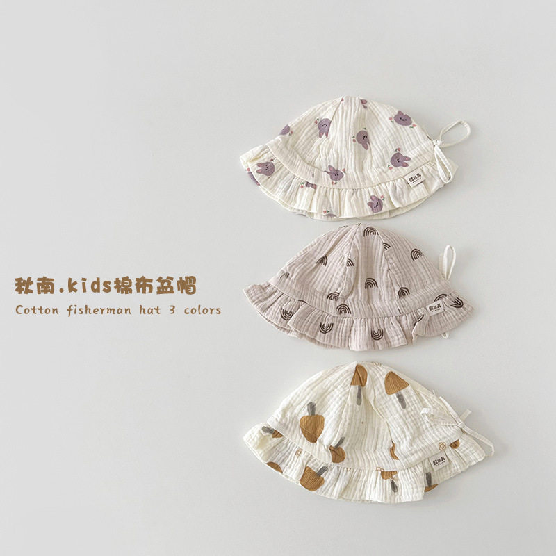 韩版婴儿帽子春秋季2026男童女童宝宝可爱渔夫帽胎帽防晒遮阳帽潮