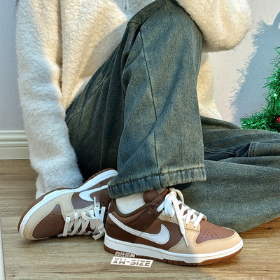 Nike低帮Dunk复古棕色休闲板鞋